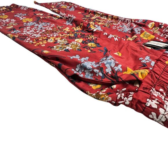 Lildy Pants Women Large Boho Festival Style Floral Casual Summer Wide Slit Leg - Picture 3 of 14